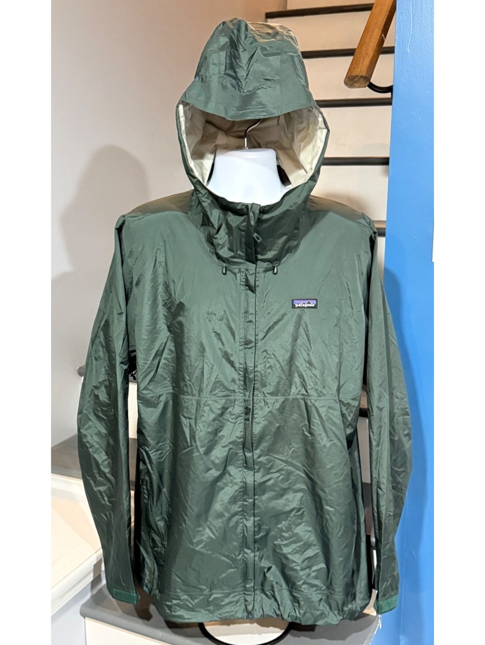 Patagonia Men’s 2XL (XXL) Torrentshell H2NO Micro Green Light Weight Rain Jacket